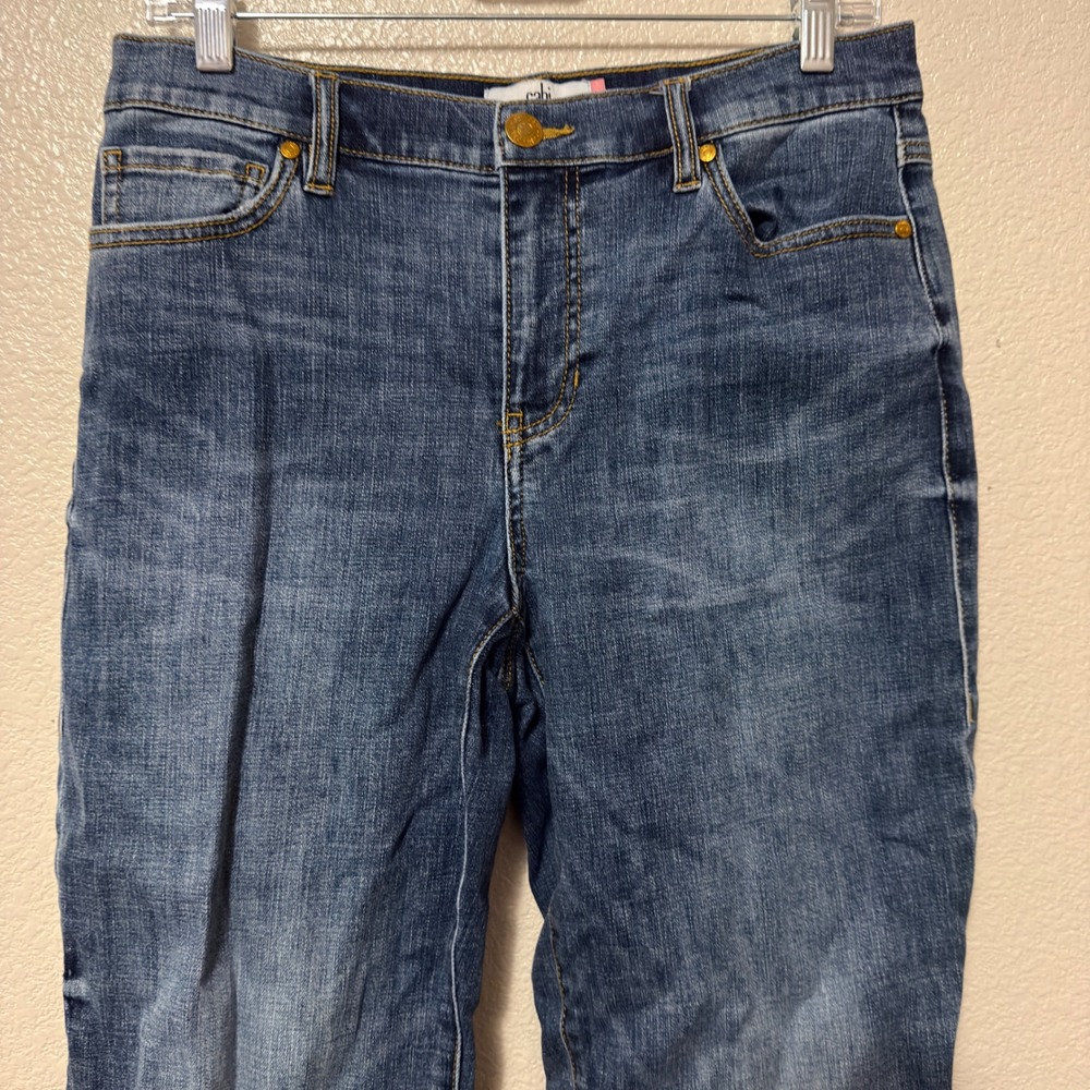 Cabi Soho Womens Cropped Straight Leg Jeans Medium Wash Blue Denim‎ Sz 6 4905 - Picture 2 of 11